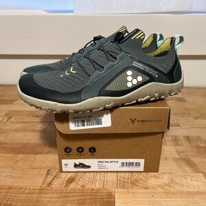 New Men's Size 7 EU 40 Vivobarefoot Primus Trail Knit FG Shoes Gray